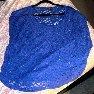 Ecko Unltd, size Large women’s, Blue lace shirt.